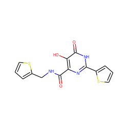 O=C(NCc1cccs1)c1nc(-c2cccs2)[nH]c(=O)c1O ZINC000049109821