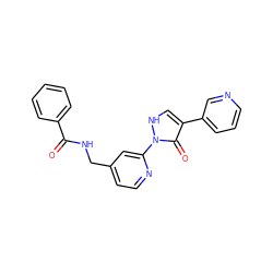 O=C(NCc1ccnc(-n2[nH]cc(-c3cccnc3)c2=O)c1)c1ccccc1 ZINC000167326119