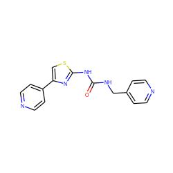 O=C(NCc1ccncc1)Nc1nc(-c2ccncc2)cs1 ZINC000165947503