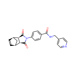 O=C(NCc1ccncc1)c1ccc(N2C(=O)[C@H]3[C@H]4C=C[C@H](C4)[C@H]3C2=O)cc1 ZINC000052566064