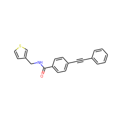 O=C(NCc1ccsc1)c1ccc(C#Cc2ccccc2)cc1 ZINC000043021889