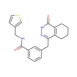 O=C(NCc1ccsc1)c1cccc(Cc2n[nH]c(=O)c3c2CCCC3)c1 ZINC000167708196