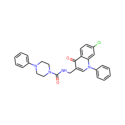 O=C(NCc1cn(-c2ccccc2)c2cc(Cl)ccc2c1=O)N1CCN(c2ccccc2)CC1 ZINC000096170271