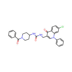 O=C(NCc1cn(-c2ccccc2)c2cc(Cl)ccc2c1=O)NC1CCN(C(=O)c2ccccc2)CC1 ZINC000096170284