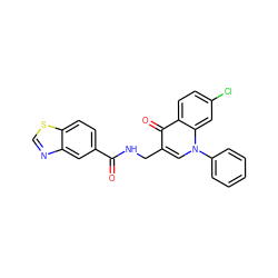 O=C(NCc1cn(-c2ccccc2)c2cc(Cl)ccc2c1=O)c1ccc2scnc2c1 ZINC000096170132