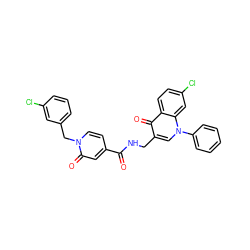 O=C(NCc1cn(-c2ccccc2)c2cc(Cl)ccc2c1=O)c1ccn(Cc2cccc(Cl)c2)c(=O)c1 ZINC000096170134