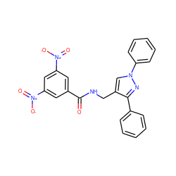 O=C(NCc1cn(-c2ccccc2)nc1-c1ccccc1)c1cc([N+](=O)[O-])cc([N+](=O)[O-])c1 ZINC000002090782