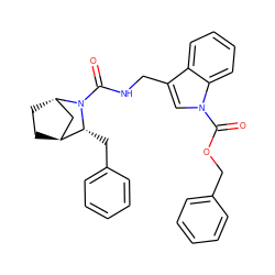 O=C(NCc1cn(C(=O)OCc2ccccc2)c2ccccc12)N1[C@H]2CC[C@@H](C2)[C@H]1Cc1ccccc1 ZINC000100891189