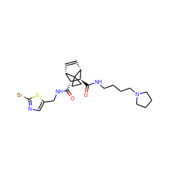 O=C(NCc1cnc(Br)s1)[C@@H]1[C@@H]2C=C[C@H]([C@H]1C(=O)NCCCCN1CCCC1)C21CC1 ZINC000168425839