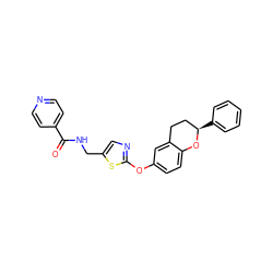 O=C(NCc1cnc(Oc2ccc3c(c2)CC[C@@H](c2ccccc2)O3)s1)c1ccncc1 ZINC000169710543