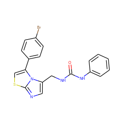 O=C(NCc1cnc2scc(-c3ccc(Br)cc3)n12)Nc1ccccc1 ZINC000299819107