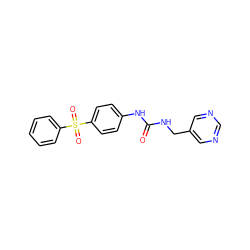 O=C(NCc1cncnc1)Nc1ccc(S(=O)(=O)c2ccccc2)cc1 ZINC000096271693