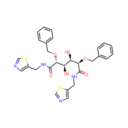 O=C(NCc1cncs1)[C@H](OCc1ccccc1)[C@H](O)[C@@H](O)[C@@H](OCc1ccccc1)C(=O)NCc1cncs1 ZINC000027212156