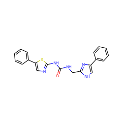 O=C(NCc1nc(-c2ccccc2)c[nH]1)Nc1ncc(-c2ccccc2)s1 ZINC000028864089