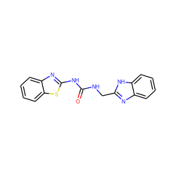 O=C(NCc1nc2ccccc2[nH]1)Nc1nc2ccccc2s1 ZINC000028864058