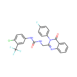 O=C(NCc1nc2ccccc2c(=O)n1-c1ccc(F)cc1)Nc1ccc(Cl)c(C(F)(F)F)c1 ZINC000020272111