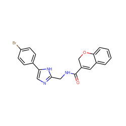 O=C(NCc1ncc(-c2ccc(Br)cc2)[nH]1)C1=Cc2ccccc2OC1 ZINC001772649665