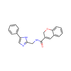 O=C(NCc1ncc(-c2ccccc2)[nH]1)C1=Cc2ccccc2OC1 ZINC000121022913