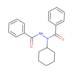 O=C(NN(C(=O)c1ccccc1)C1CCCCC1)c1ccccc1 ZINC000034611380