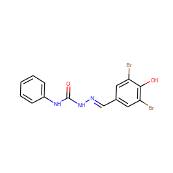 O=C(NN=Cc1cc(Br)c(O)c(Br)c1)Nc1ccccc1 ZINC000254079384