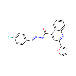 O=C(NN=Cc1ccc(F)cc1)c1cc(-c2ccco2)nc2ccccc12 ZINC000015989762