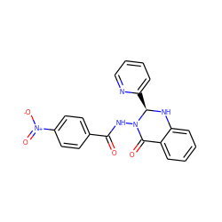 O=C(NN1C(=O)c2ccccc2N[C@@H]1c1ccccn1)c1ccc([N+](=O)[O-])cc1 ZINC000001439732