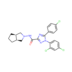 O=C(NN1C[C@H]2CCC[C@H]2C1)c1nc(-c2ccc(Cl)cc2)n(-c2ccc(Cl)cc2Cl)n1 ZINC000036294719