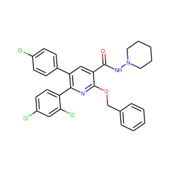 O=C(NN1CCCCC1)c1cc(-c2ccc(Cl)cc2)c(-c2ccc(Cl)cc2Cl)nc1OCc1ccccc1 ZINC000028332830