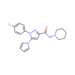 O=C(NN1CCCCC1)c1cc(-n2cccc2)n(-c2ccc(Cl)cc2)n1 ZINC000014975651