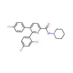 O=C(NN1CCCCC1)c1ccc(-c2ccc(Cl)cc2)c(-c2ccc(Cl)cc2Cl)n1 ZINC000028343235