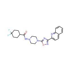 O=C(NN1CCN(c2nc(-c3ccc4ccccc4n3)no2)CC1)C1CCC(F)(F)CC1 ZINC000103298508