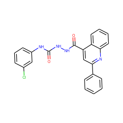 O=C(NNC(=O)c1cc(-c2ccccc2)nc2ccccc12)Nc1cccc(Cl)c1 ZINC000000667182