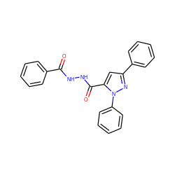 O=C(NNC(=O)c1cc(-c2ccccc2)nn1-c1ccccc1)c1ccccc1 ZINC000005634757