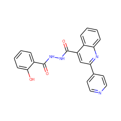 O=C(NNC(=O)c1cc(-c2ccncc2)nc2ccccc12)c1ccccc1O ZINC000005392477