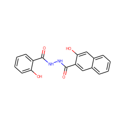 O=C(NNC(=O)c1cc2ccccc2cc1O)c1ccccc1O ZINC000000314867