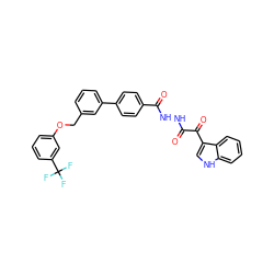 O=C(NNC(=O)c1ccc(-c2cccc(COc3cccc(C(F)(F)F)c3)c2)cc1)C(=O)c1c[nH]c2ccccc12 ZINC000072173281