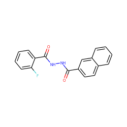 O=C(NNC(=O)c1ccccc1F)c1ccc2ccccc2c1 ZINC000001569432