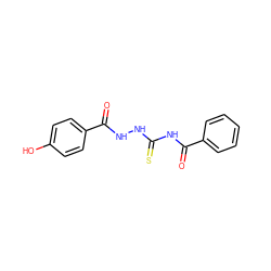 O=C(NNC(=S)NC(=O)c1ccccc1)c1ccc(O)cc1 ZINC000002690703