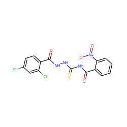 O=C(NNC(=S)NC(=O)c1ccccc1[N+](=O)[O-])c1ccc(Cl)cc1Cl ZINC000002135498