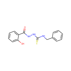 O=C(NNC(=S)NCc1ccccc1)c1ccccc1O ZINC000003214745