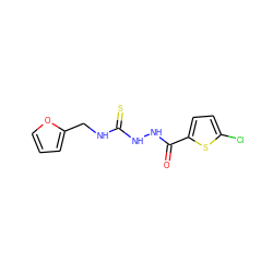 O=C(NNC(=S)NCc1ccco1)c1ccc(Cl)s1 ZINC000000609445