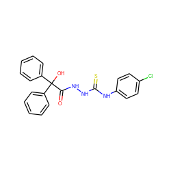 O=C(NNC(=S)Nc1ccc(Cl)cc1)C(O)(c1ccccc1)c1ccccc1 ZINC000063298253