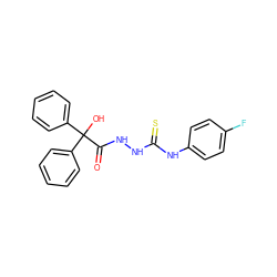 O=C(NNC(=S)Nc1ccc(F)cc1)C(O)(c1ccccc1)c1ccccc1 ZINC000001033210