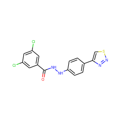 O=C(NNc1ccc(-c2csnn2)cc1)c1cc(Cl)cc(Cl)c1 ZINC000001035029