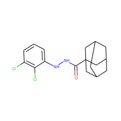 O=C(NNc1cccc(Cl)c1Cl)C12CC3CC(CC(C3)C1)C2 ZINC000040973199