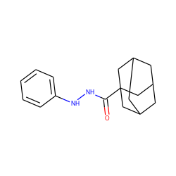 O=C(NNc1ccccc1)C12CC3CC(CC(C3)C1)C2 ZINC000005662983