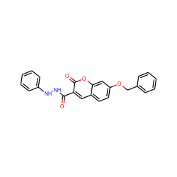 O=C(NNc1ccccc1)c1cc2ccc(OCc3ccccc3)cc2oc1=O ZINC000040425431