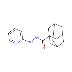 O=C(NNc1ccccn1)C12CC3CC(CC(C3)C1)C2 ZINC000040379030