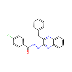 O=C(NNc1nc2ccccc2nc1Cc1ccccc1)c1ccc(Cl)cc1 ZINC000299860919