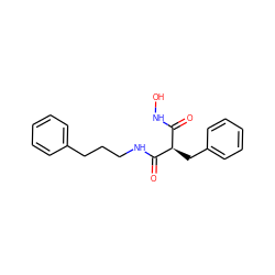 O=C(NO)[C@@H](Cc1ccccc1)C(=O)NCCCc1ccccc1 ZINC000003919984